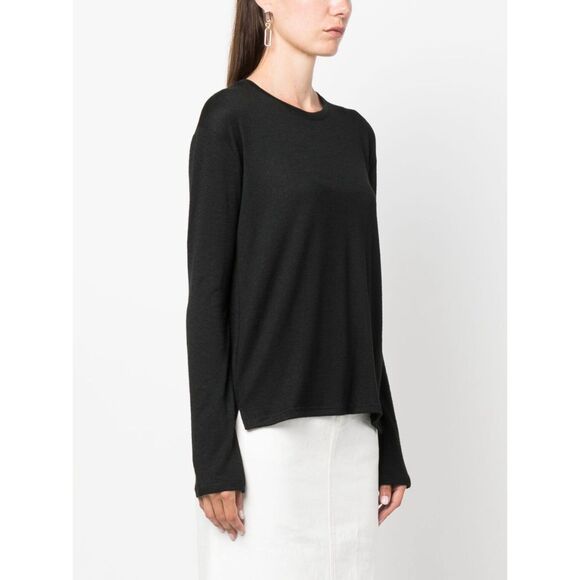 Rag & Bone Black Knit T-Shirt XS Long Sleeves - Picture 8 of 8